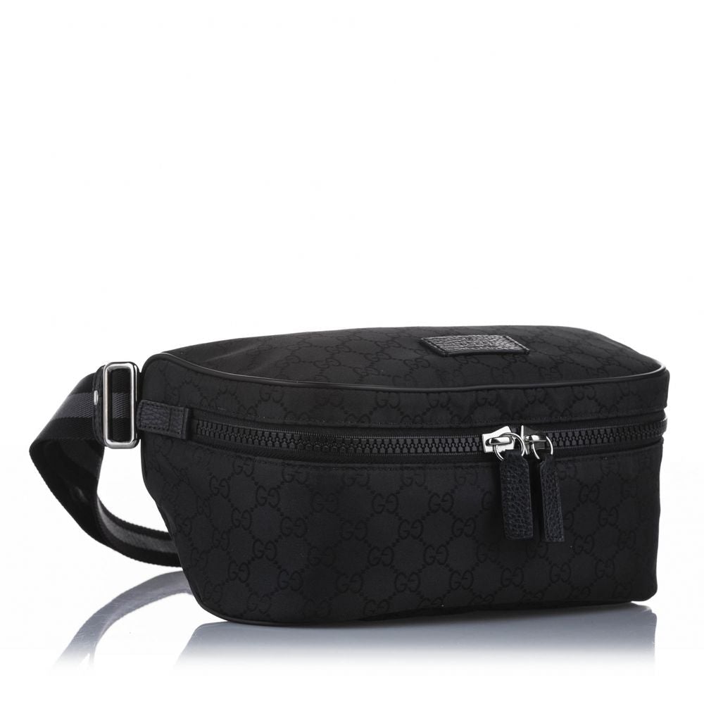 Gg Canvas Belt Bag in Black - Free Shipping USA