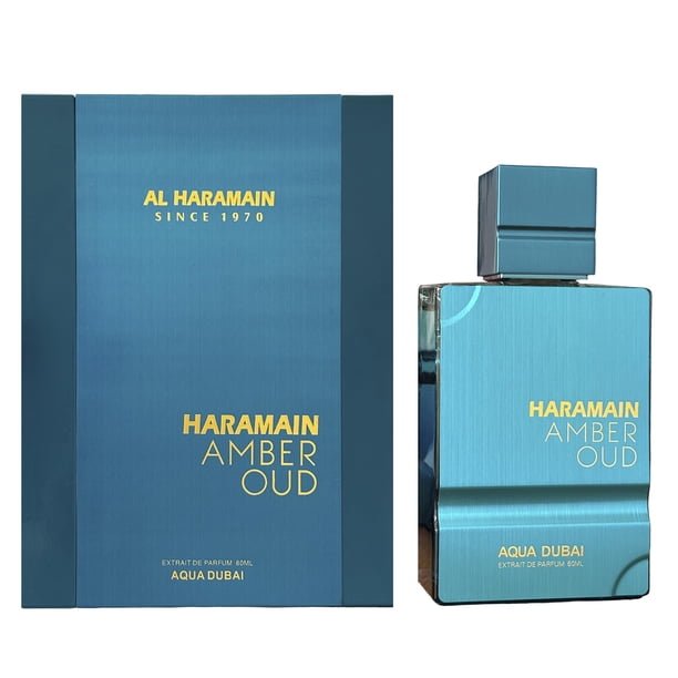 Al Haramain Amber Oud - Aqua Dubai - Oud Cologne for Men - Amber Perfume for Men perfume bottle and packaging