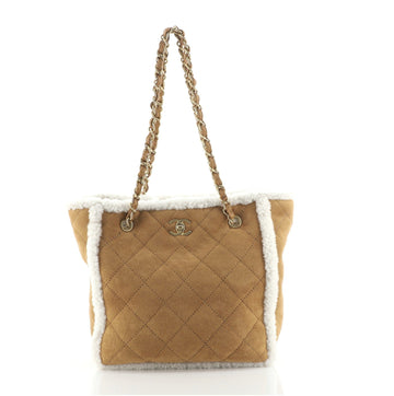 Coco Neige Shopping Tote Quilted Shearling Medium - Free Shipping USA