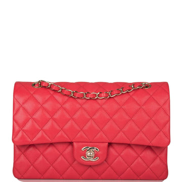 Chanel Medium Classic Double Flap Bag Pink Caviar Light Gold Hardware - Free Shipping USA