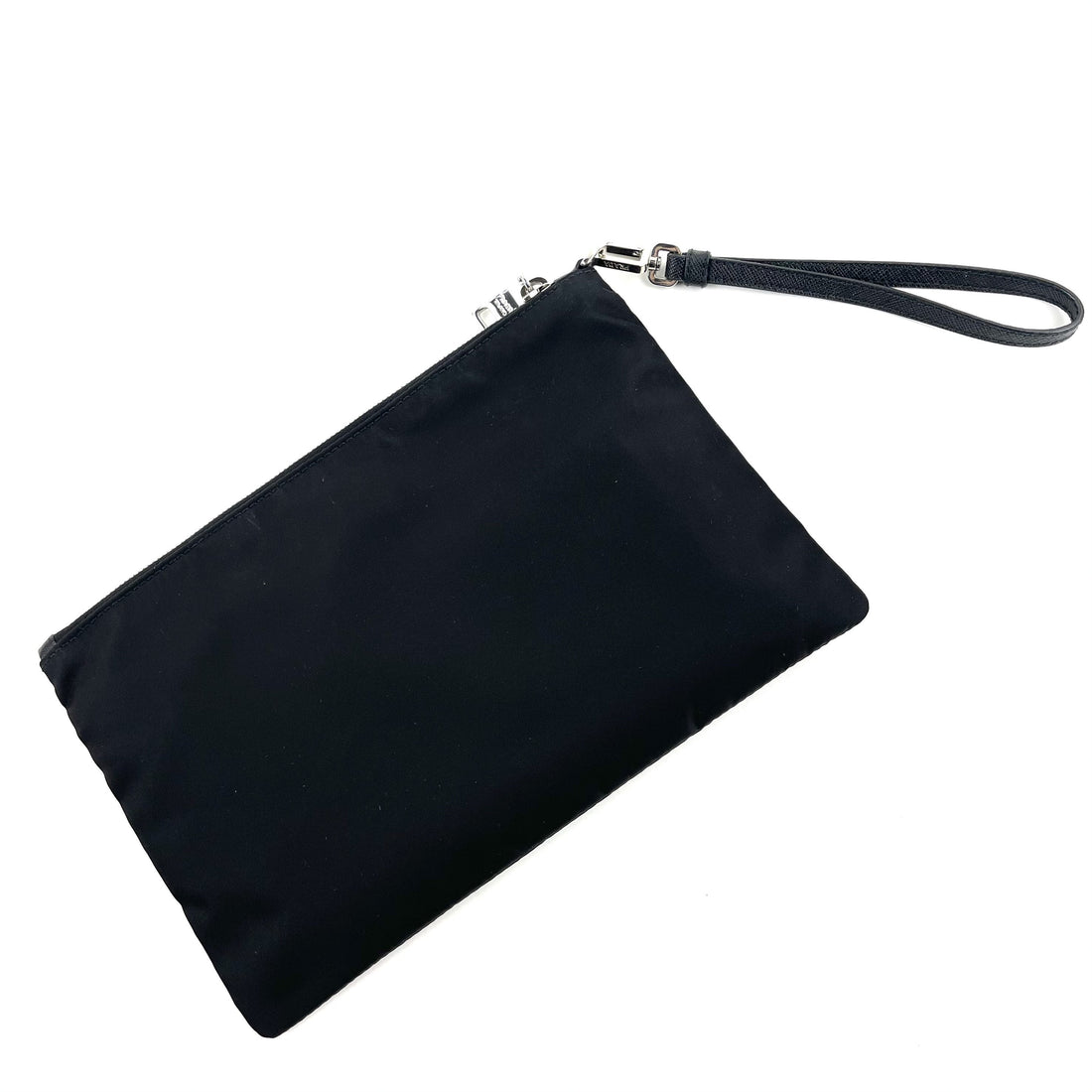 PRADA Saffiano-Trimmed Tessuto Wristlet - Free Shipping USA