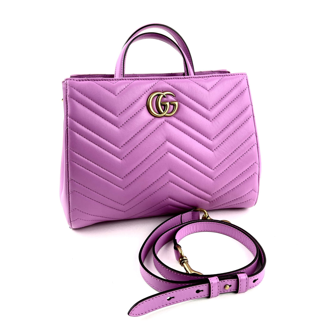 GUCCI Small GG Marmont Top Handle Bag - Free Shipping USA