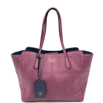 GUCCI Purple Leather Swing Tote - Free Shipping USA