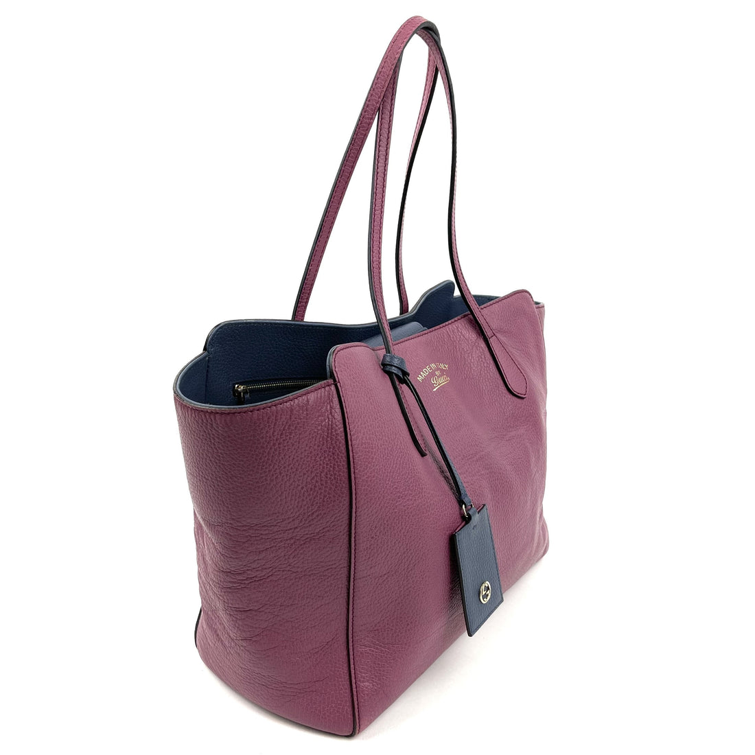 GUCCI Purple Leather Swing Tote - Free Shipping USA