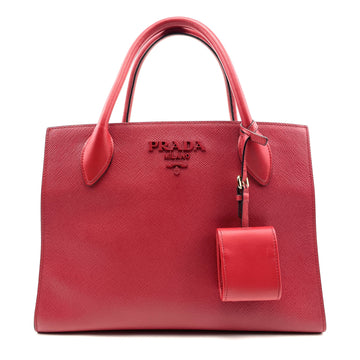 PRADA Medium Saffiano Cuir Monochrome Tote - Free Shipping USA