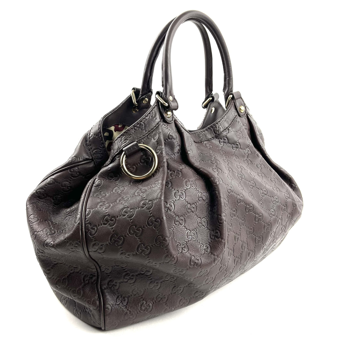 GUCCI Signature Large Sukey Tote Brown - Free Shipping USA