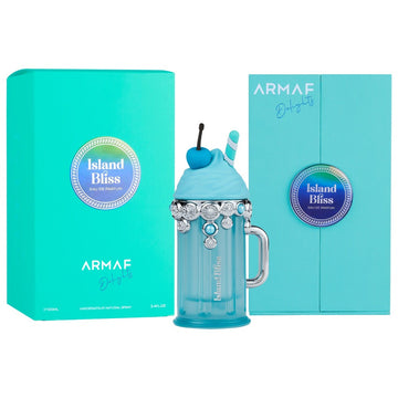 Armaf Delights - Island Bliss for Men - 3.4 oz Eau de Parfum perfume bottle and packaging