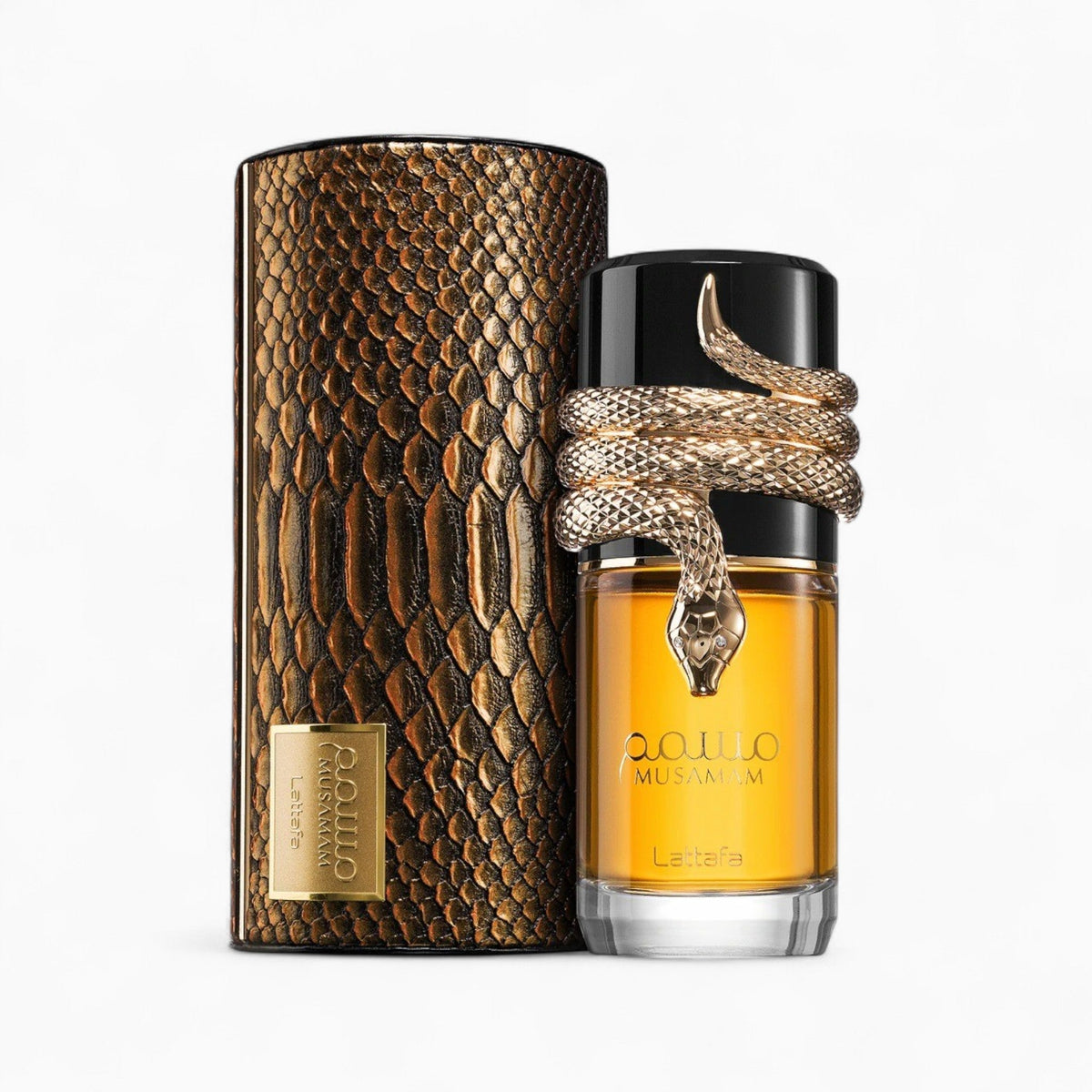 Lattafa Perfumes Musamam for Unisex Eau de Parfum perfume bottle and packaging