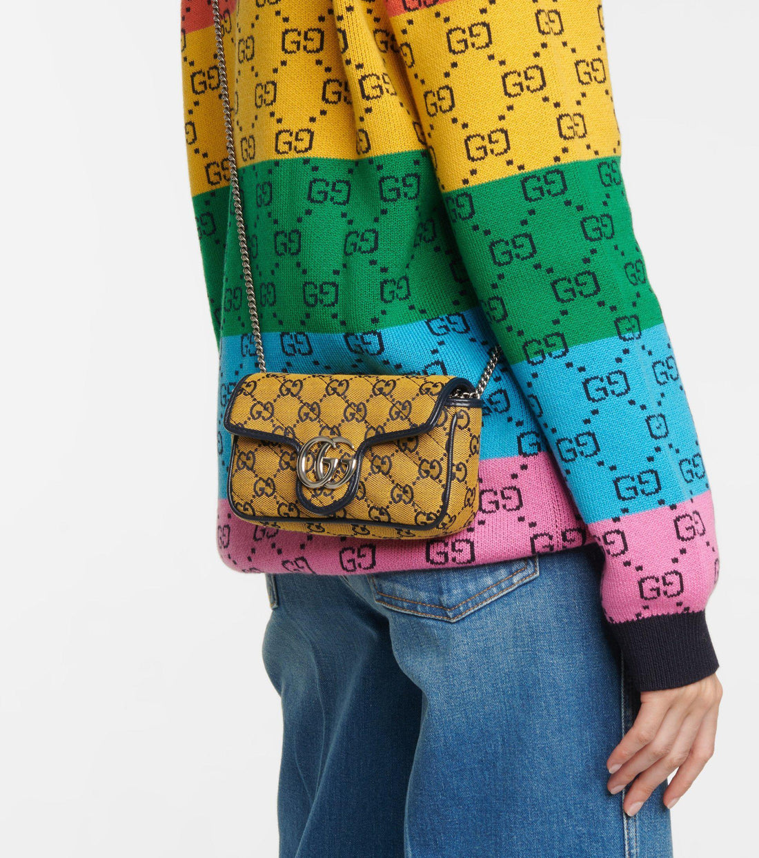Gg Marmont Super Mini Shoulder Bag Yellow - Free Shipping USA