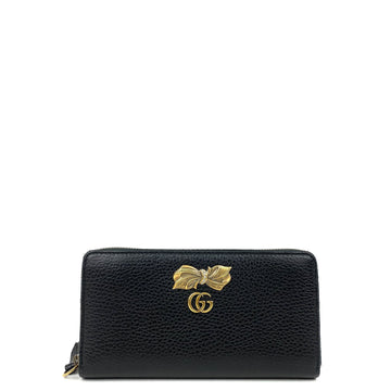 GUCCI Calfskin GG Marmont Bow Zip Around Wallet - Free Shipping USA
