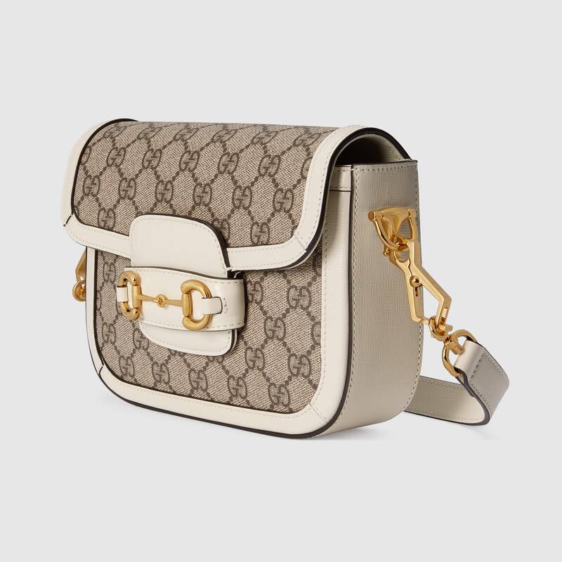Gucci Horsebit 1955 Mini Bag White Leather - Free Shipping USA