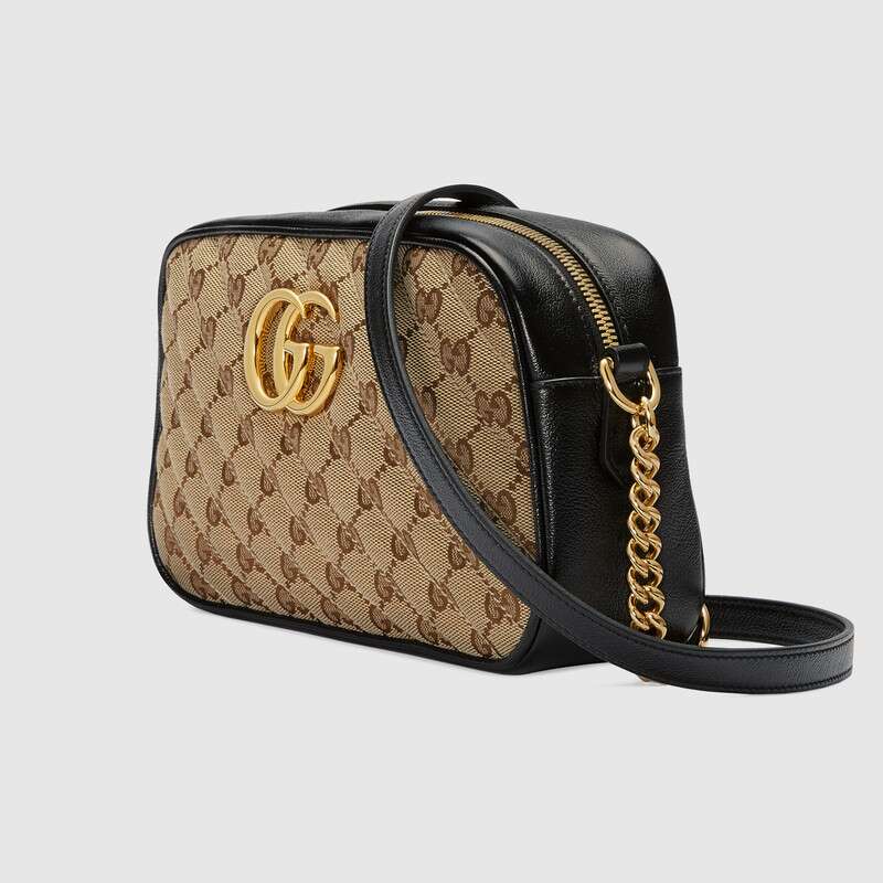 GG Marmont Small Shoulder Bag Black Leather - Free Shipping USA