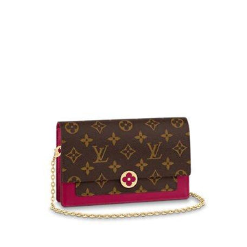 Louis Vuitton FLORE CHAIN WALLET Fuchsia - Free Shipping USA