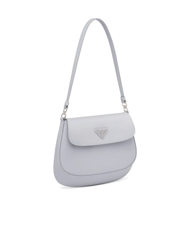 Prada Cleo Brushed Leather Shoulder Bag With Flap - Free Shipping USA