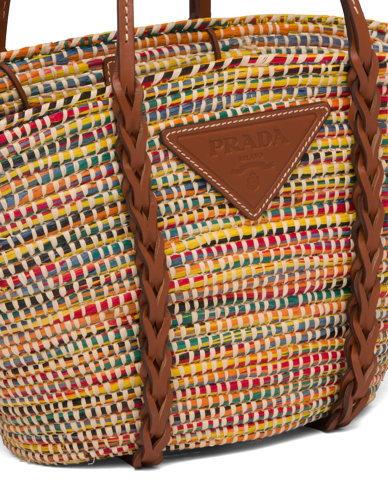 Prada Straw And Leather Tote Bag - Free Shipping USA