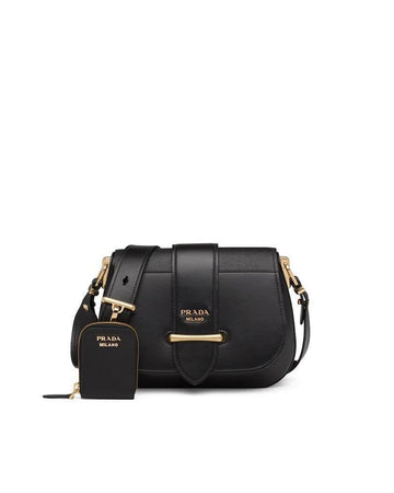 Prada Leather and Saffiano Shoulder Bag - Free Shipping USA