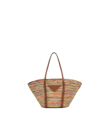 Prada Straw And Leather Tote Bag - Free Shipping USA