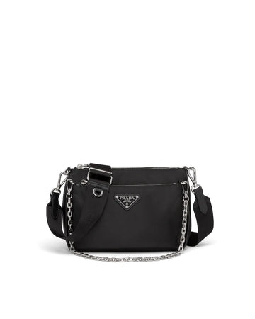 Re-nylon And Saffiano Leather Shoulder Bag - Free Shipping USA