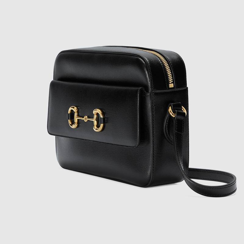 Gucci Horsebit 1955 Small Shoulder Bag Black Leather - Free Shipping USA