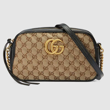 GG Marmont Small Shoulder Bag Black Leather - Free Shipping USA
