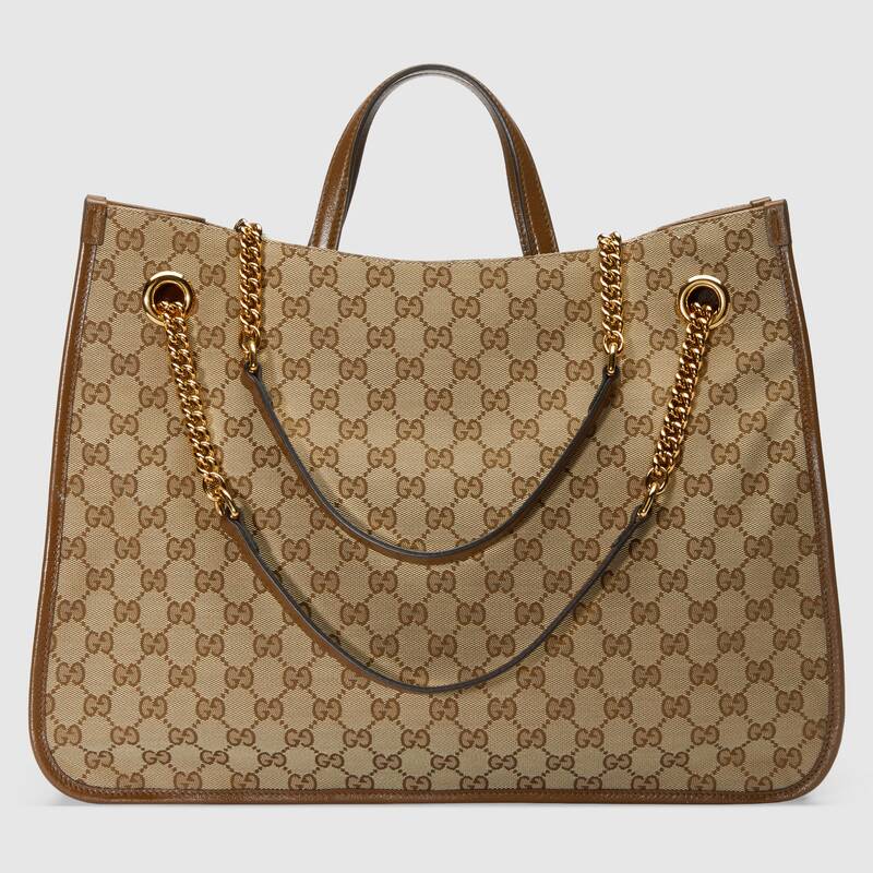 Gucci Horsebit 1955 Large Tote Bag Brown Leather - Free Shipping USA