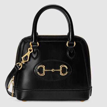 Gucci Horsebit 1955 Mini Top Handle Bag Black Leather - Free Shipping USA