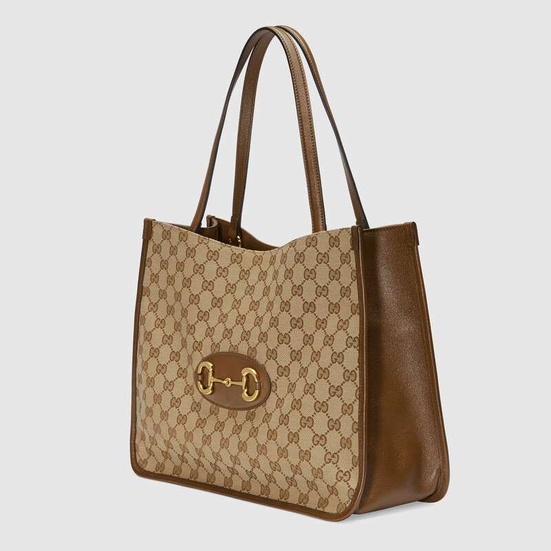 Gucci Horsebit 1955 Tote Bag Brown Leather - Free Shipping USA