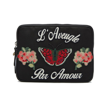 Gucci Techno Canvas Embroidered Butterfly Tech Case 473883 - Free Shipping USA
