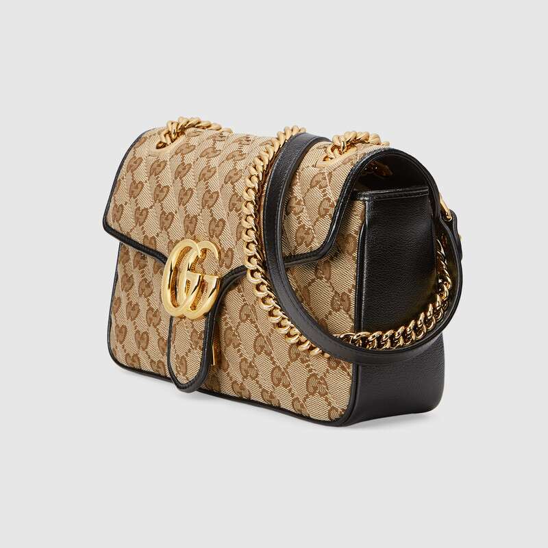 GG Marmont Small Shoulder Bag Black Leather - Free Shipping USA