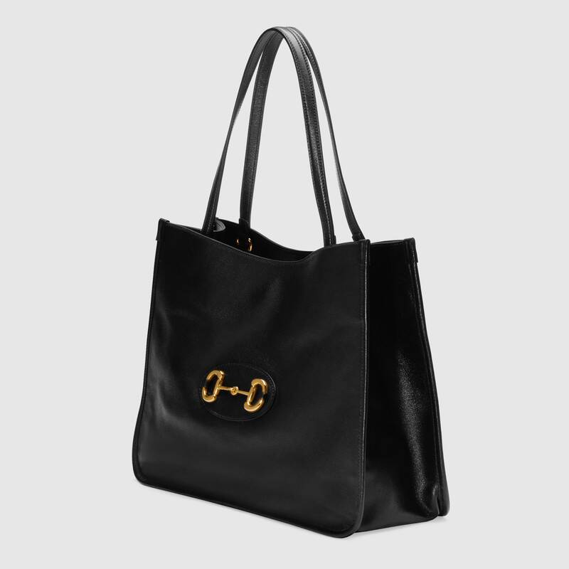 Gucci Horsebit 1955 Tote Bag Black Leather - Free Shipping USA