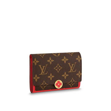 Louis Vuitton FLORE COMPACT WALLET COQUELICOT - Free Shipping USA