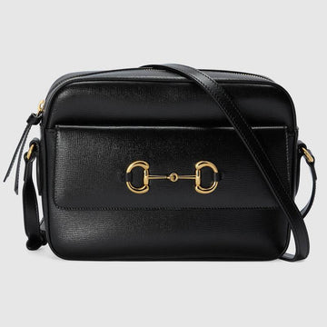 Gucci Horsebit 1955 Small Shoulder Bag Black Leather - Free Shipping USA