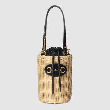 Gucci Horsebit 1955 small bucket bag Beige Leather - Free Shipping USA
