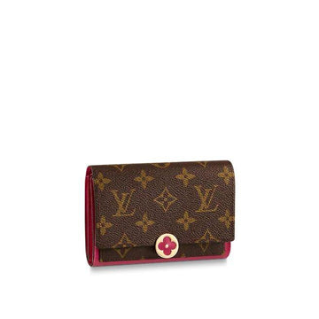 Louis Vuitton FLORE COMPACT WALLET FUSHIA - Free Shipping USA