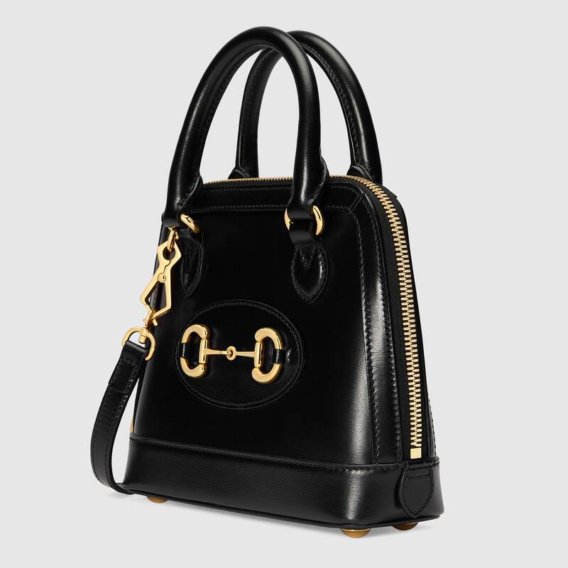 Gucci Horsebit 1955 Mini Top Handle Bag Black Leather - Free Shipping USA