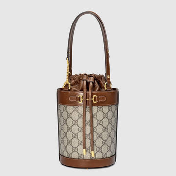 Gucci Horsebit 1955 Small Bucket Bag Brown Leather - Free Shipping USA