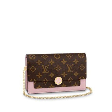 Louis Vuitton FLORE CHAIN WALLET Rose Ballerine Pink - Free Shipping USA