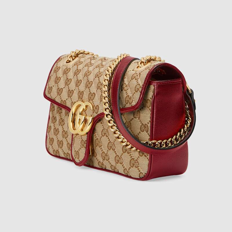 GG Marmont Small Shoulder Bag Red Leather - Free Shipping USA