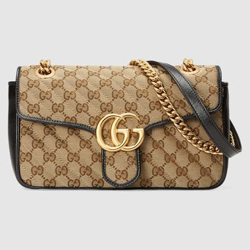 GG Marmont Small Shoulder Bag Black Leather - Free Shipping USA