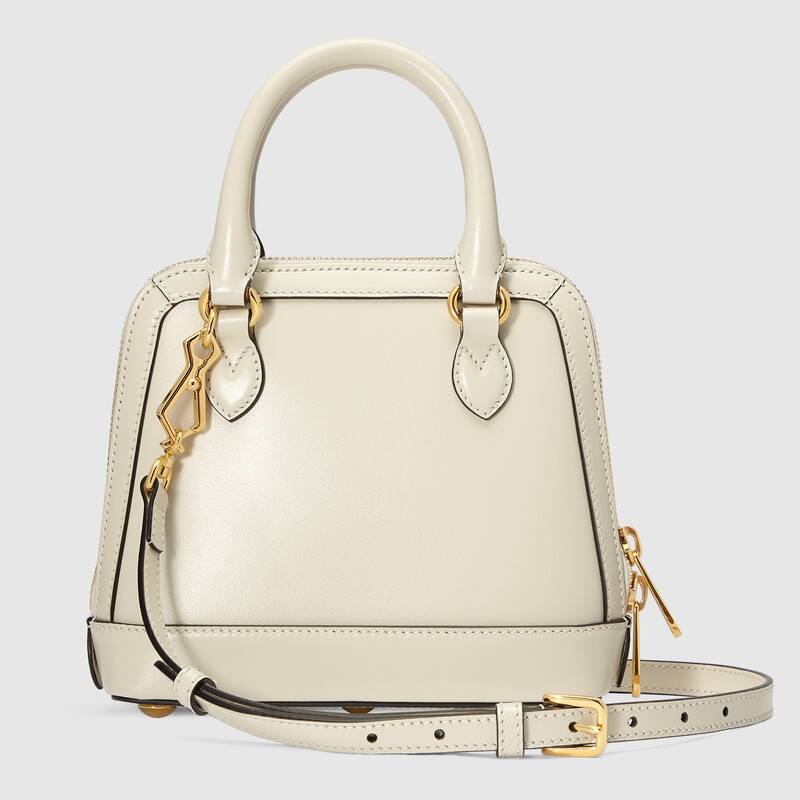 Gucci Horsebit 1955 Mini Top Handle Bag White Leather - Free Shipping USA